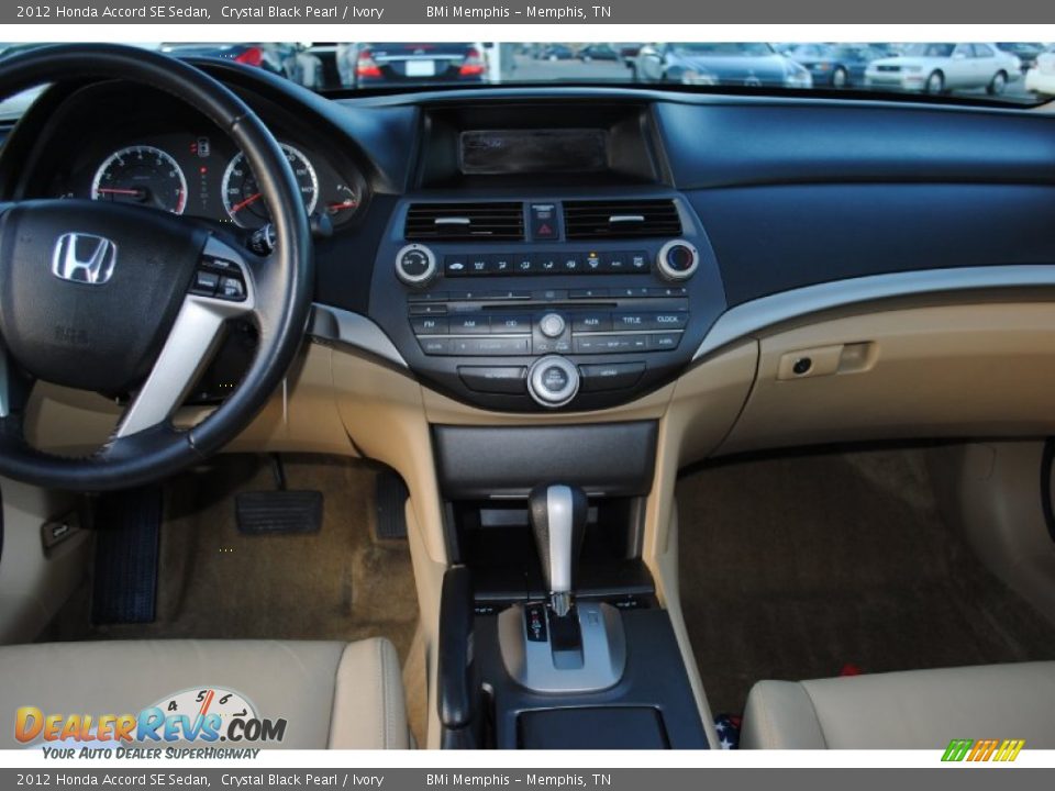 2012 Honda Accord SE Sedan Crystal Black Pearl / Ivory Photo #12