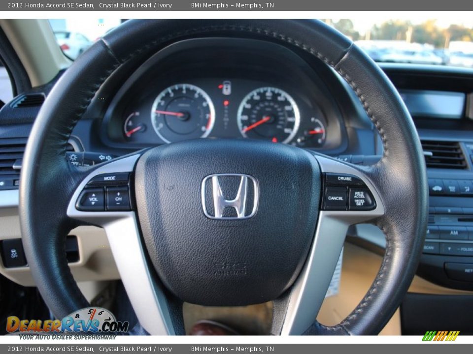 2012 Honda Accord SE Sedan Crystal Black Pearl / Ivory Photo #13