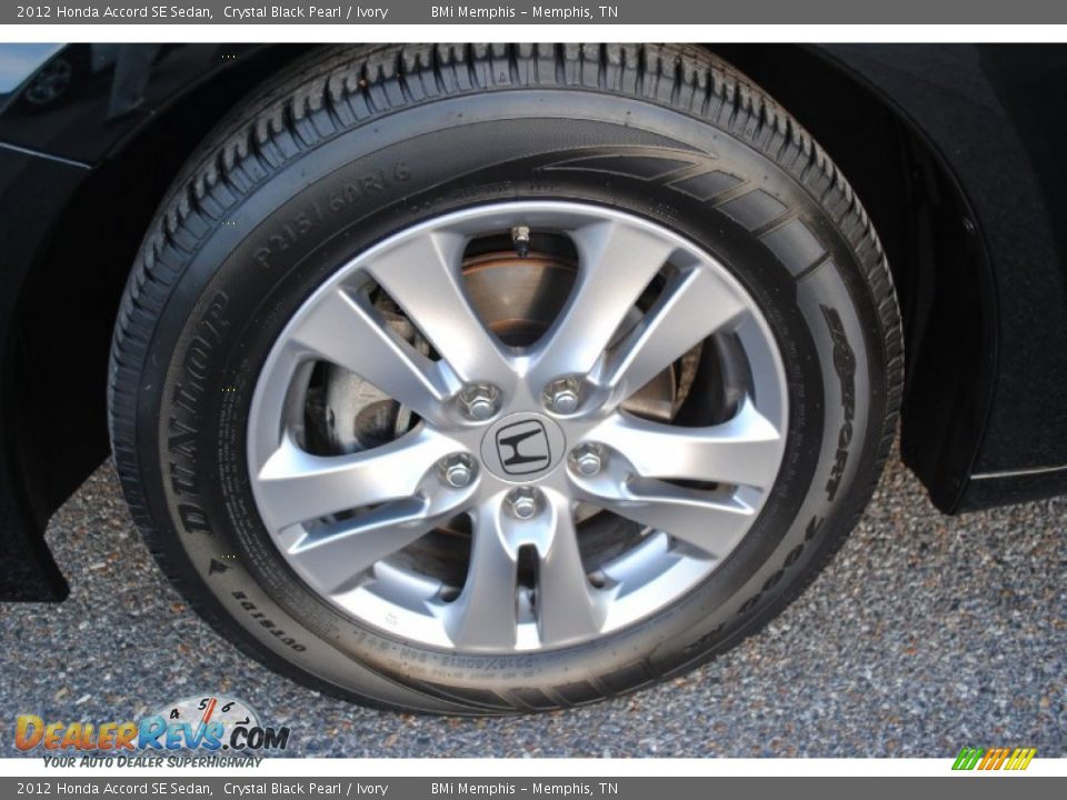 2012 Honda Accord SE Sedan Crystal Black Pearl / Ivory Photo #26