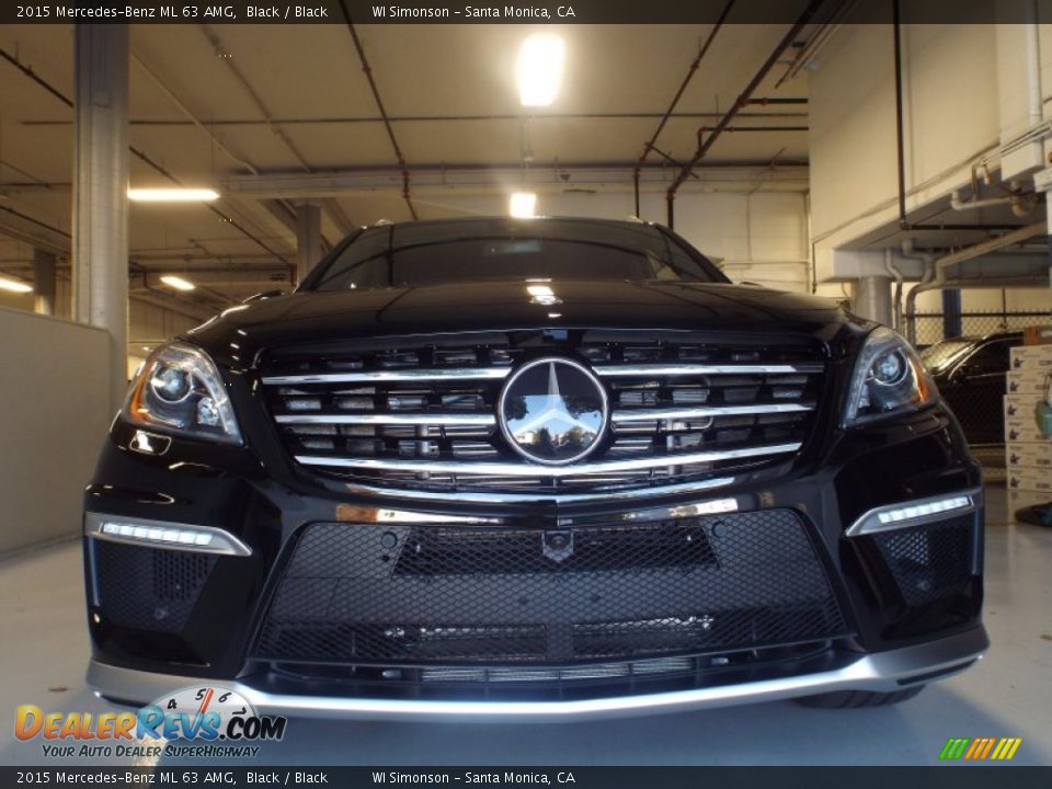 2015 Mercedes-Benz ML 63 AMG Black / Black Photo #2