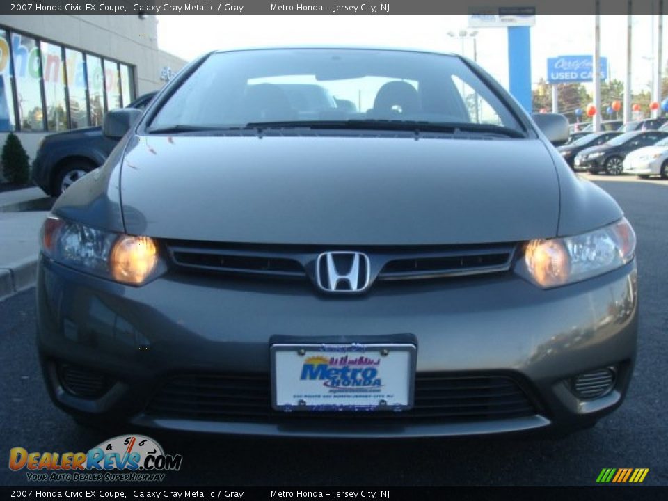 2007 Honda Civic EX Coupe Galaxy Gray Metallic / Gray Photo #2