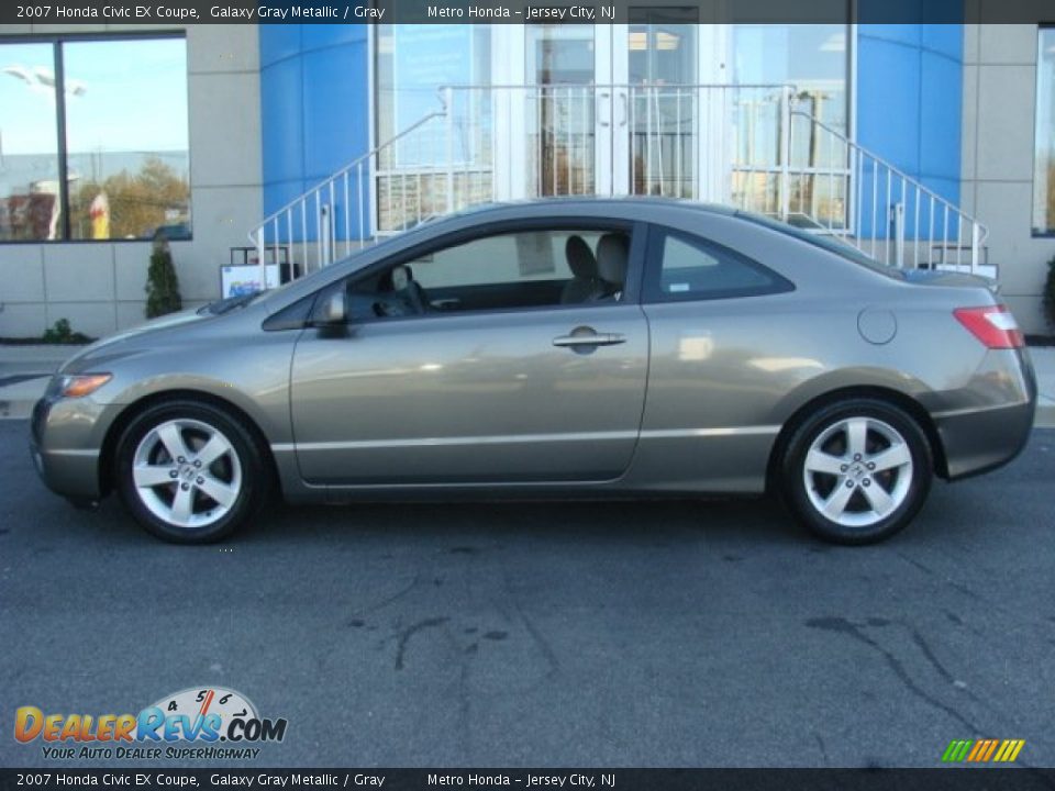 2007 Honda Civic EX Coupe Galaxy Gray Metallic / Gray Photo #3