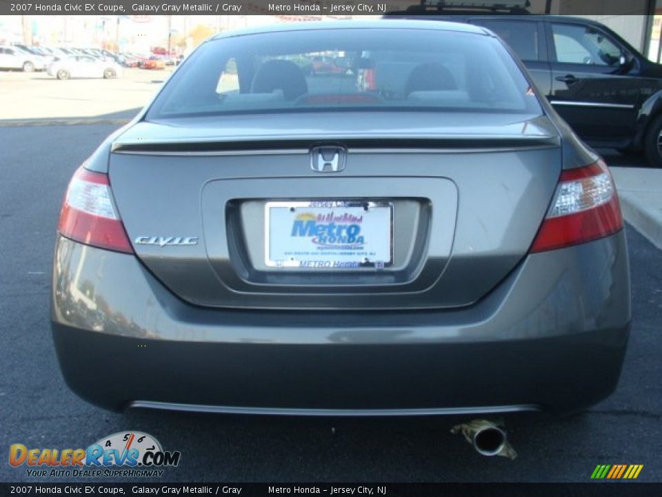 2007 Honda Civic EX Coupe Galaxy Gray Metallic / Gray Photo #5