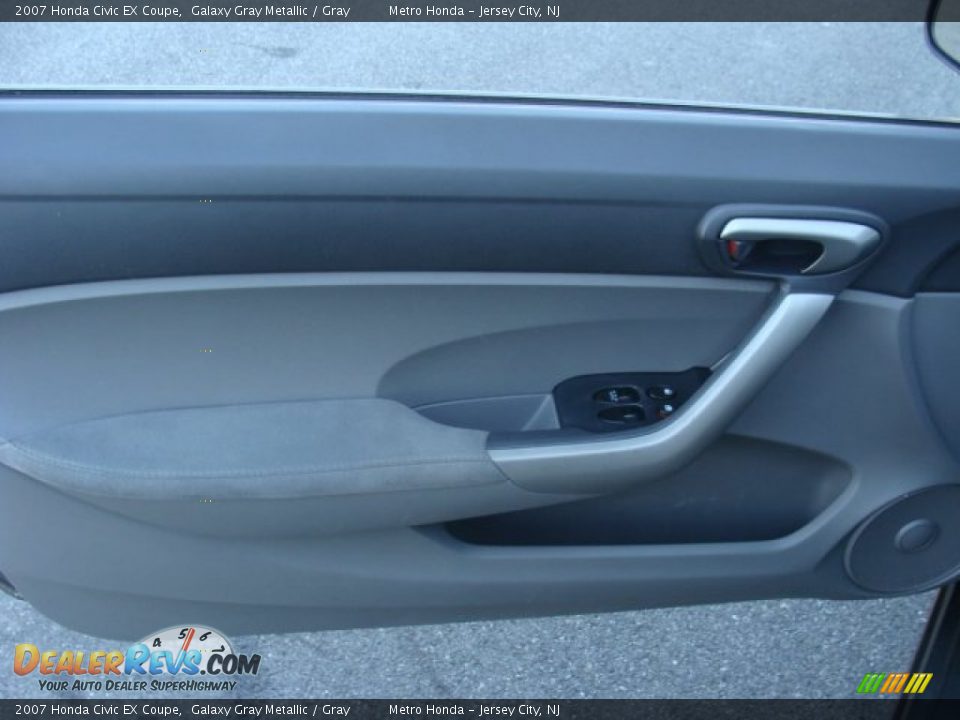 2007 Honda Civic EX Coupe Galaxy Gray Metallic / Gray Photo #9