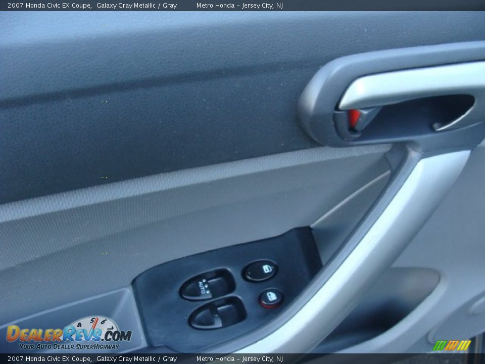 2007 Honda Civic EX Coupe Galaxy Gray Metallic / Gray Photo #10