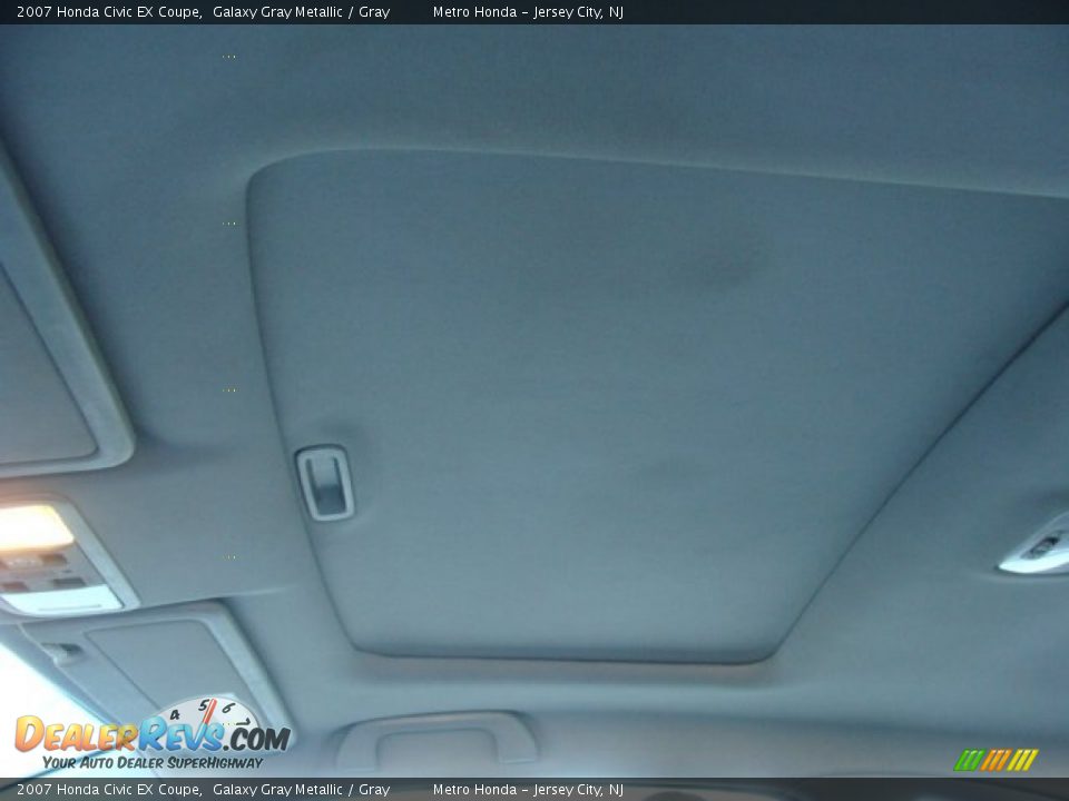2007 Honda Civic EX Coupe Galaxy Gray Metallic / Gray Photo #13