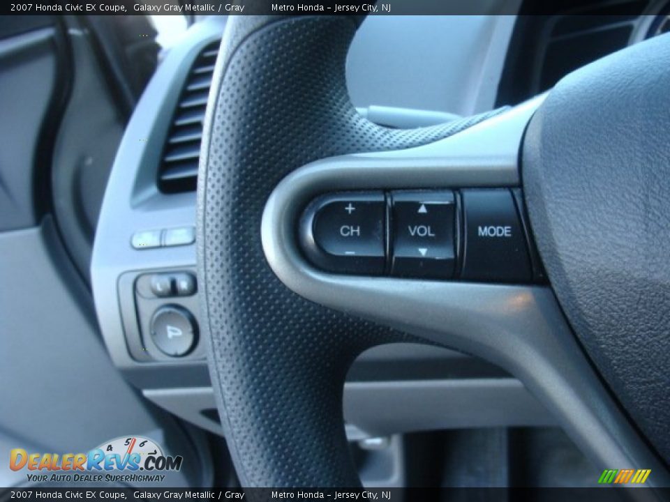 2007 Honda Civic EX Coupe Galaxy Gray Metallic / Gray Photo #16