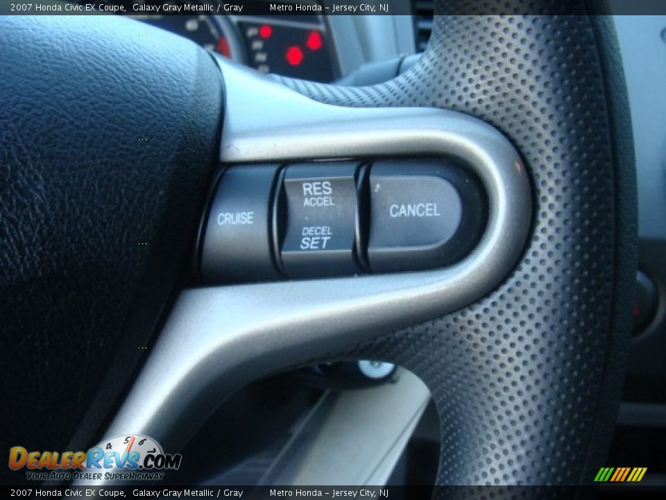 2007 Honda Civic EX Coupe Galaxy Gray Metallic / Gray Photo #17