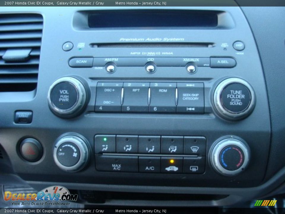 2007 Honda Civic EX Coupe Galaxy Gray Metallic / Gray Photo #19