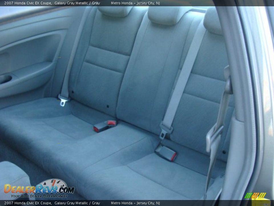 2007 Honda Civic EX Coupe Galaxy Gray Metallic / Gray Photo #21