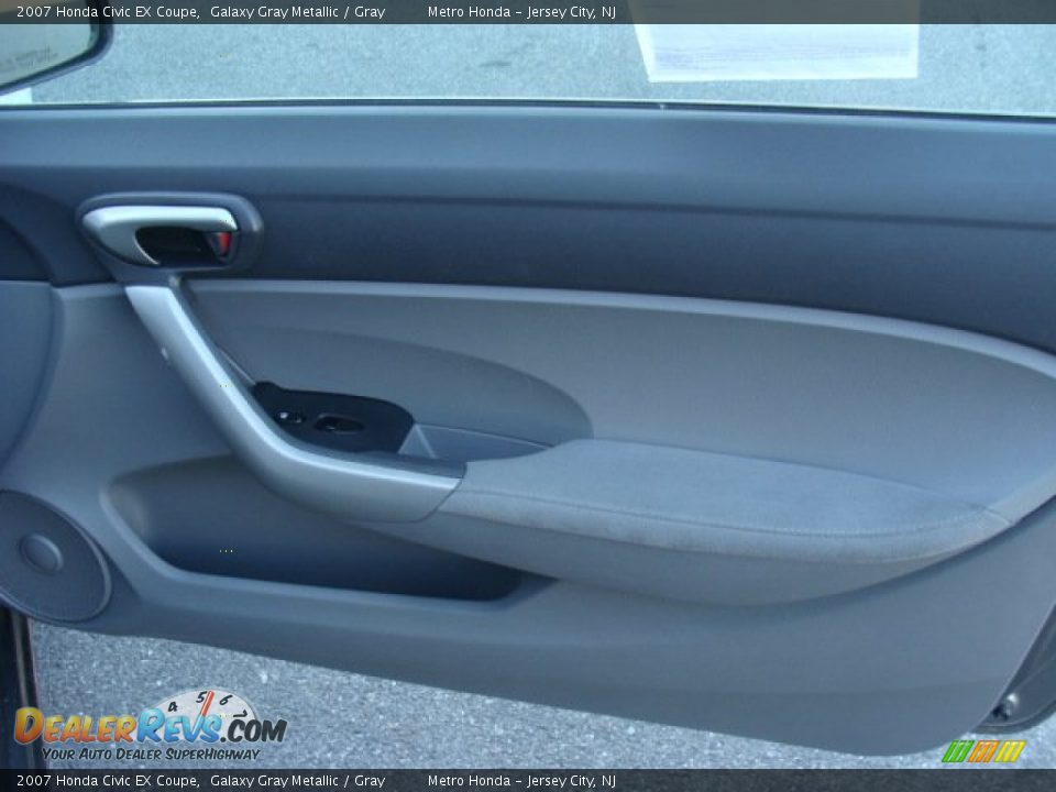 2007 Honda Civic EX Coupe Galaxy Gray Metallic / Gray Photo #22