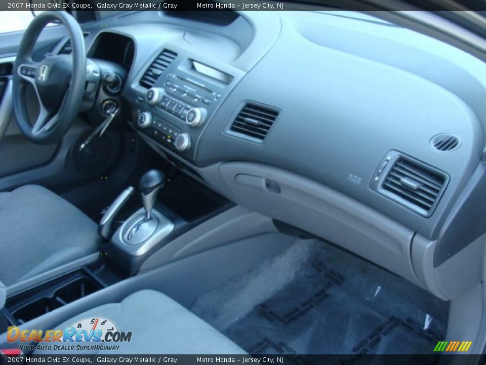 2007 Honda Civic EX Coupe Galaxy Gray Metallic / Gray Photo #23