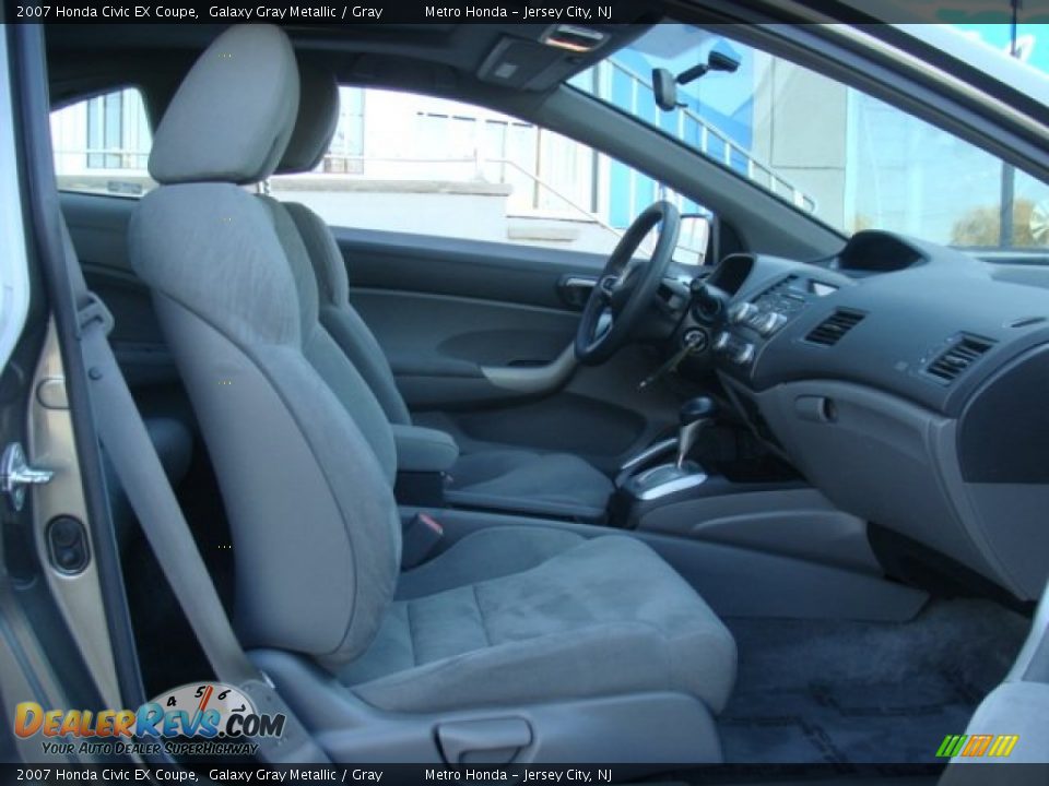 2007 Honda Civic EX Coupe Galaxy Gray Metallic / Gray Photo #24