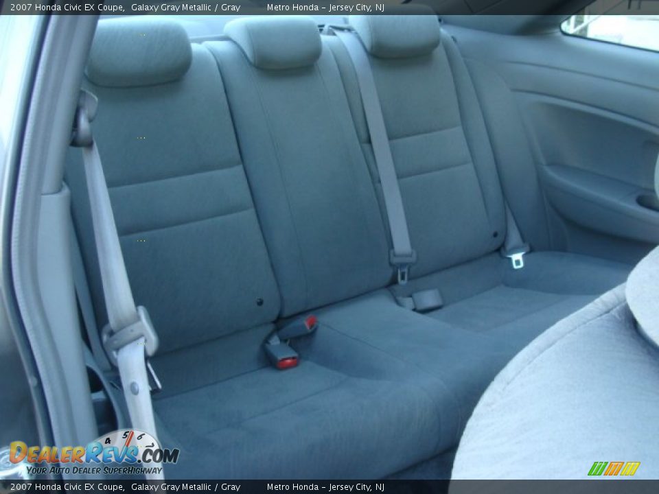 2007 Honda Civic EX Coupe Galaxy Gray Metallic / Gray Photo #25