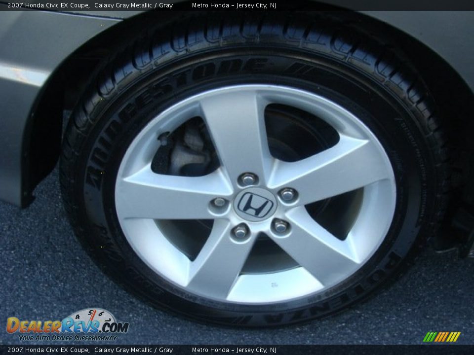 2007 Honda Civic EX Coupe Galaxy Gray Metallic / Gray Photo #26