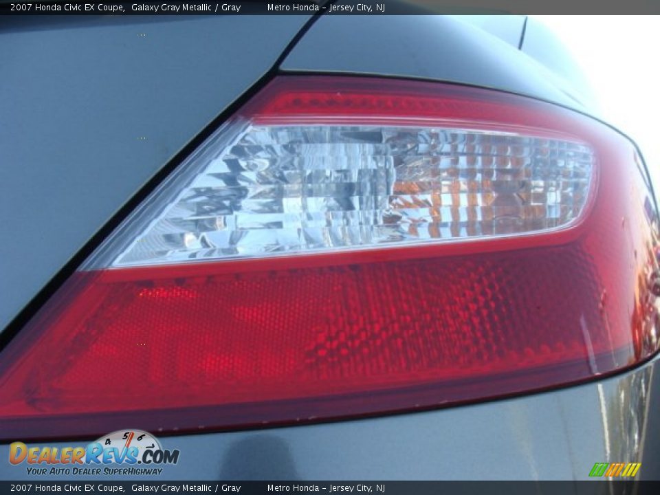 2007 Honda Civic EX Coupe Galaxy Gray Metallic / Gray Photo #28