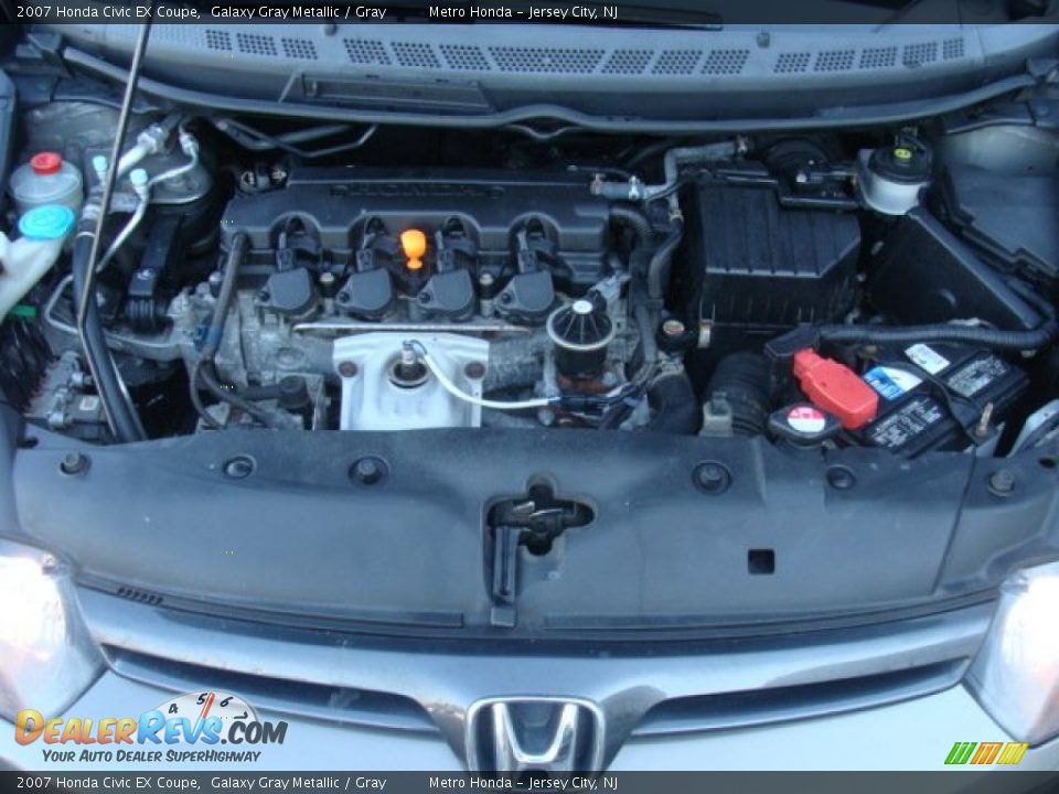 2007 Honda Civic EX Coupe Galaxy Gray Metallic / Gray Photo #29