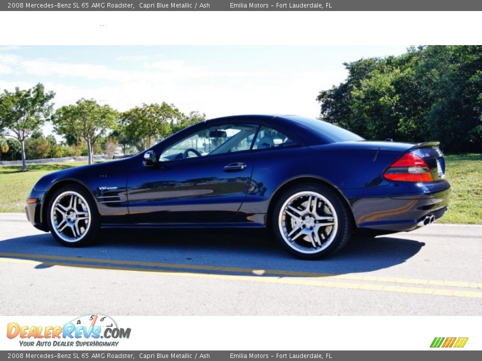 2008 Mercedes-Benz SL 65 AMG Roadster Capri Blue Metallic / Ash Photo #19