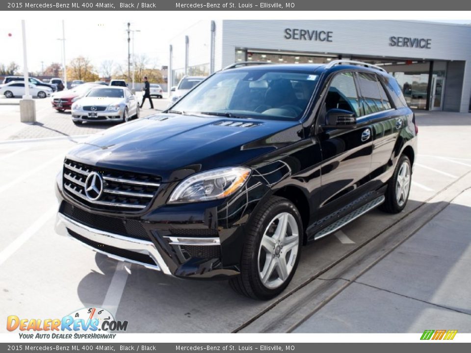 2015 Mercedes-Benz ML 400 4Matic Black / Black Photo #2