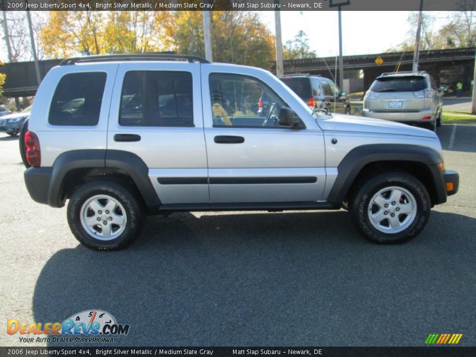 2006 Jeep Liberty Sport 4x4 Bright Silver Metallic / Medium Slate Gray Photo #5