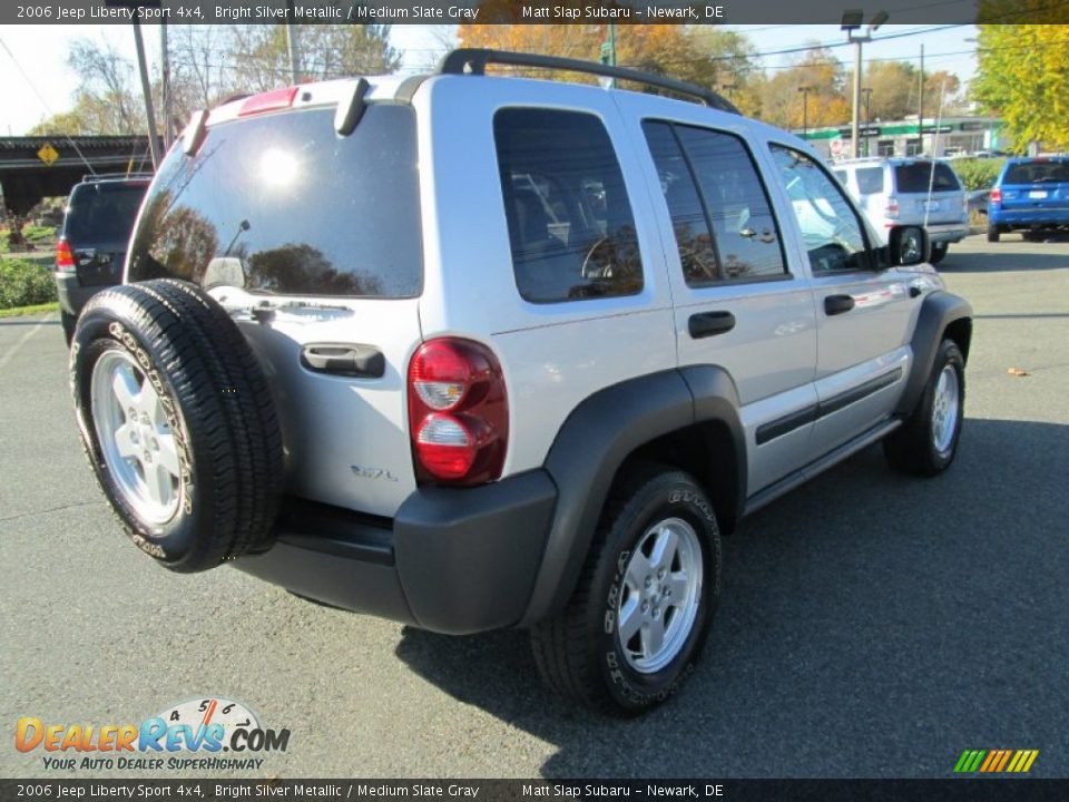 2006 Jeep Liberty Sport 4x4 Bright Silver Metallic / Medium Slate Gray Photo #6