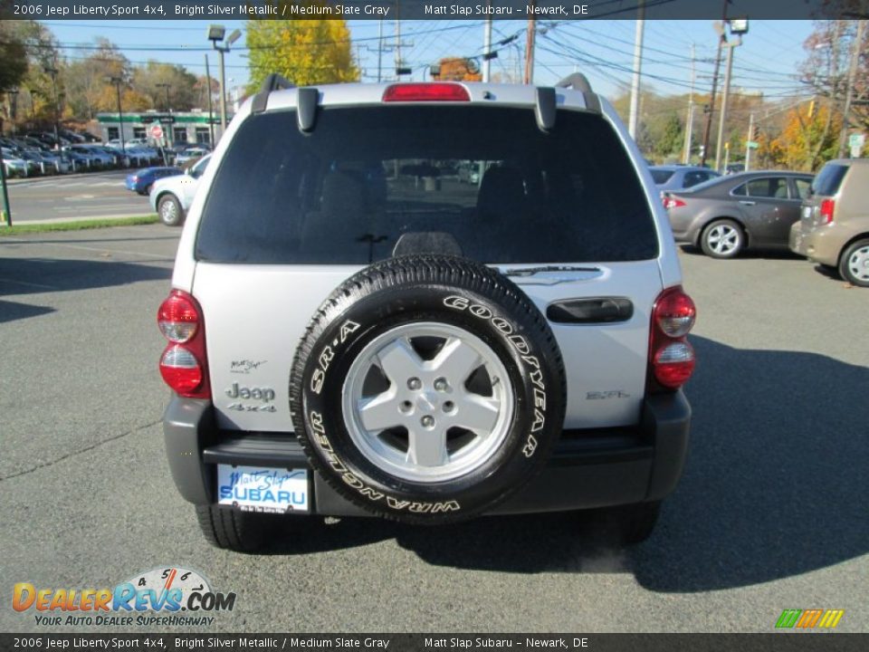 2006 Jeep Liberty Sport 4x4 Bright Silver Metallic / Medium Slate Gray Photo #7