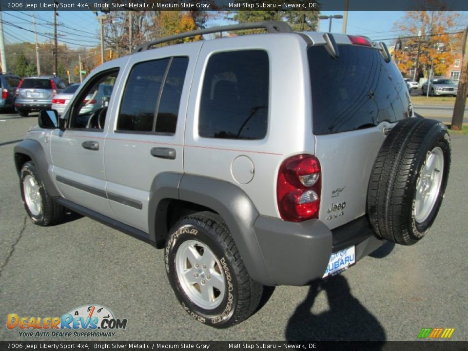 2006 Jeep Liberty Sport 4x4 Bright Silver Metallic / Medium Slate Gray Photo #8