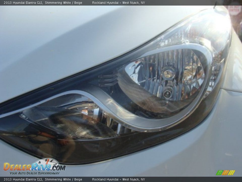 2013 Hyundai Elantra GLS Shimmering White / Beige Photo #28
