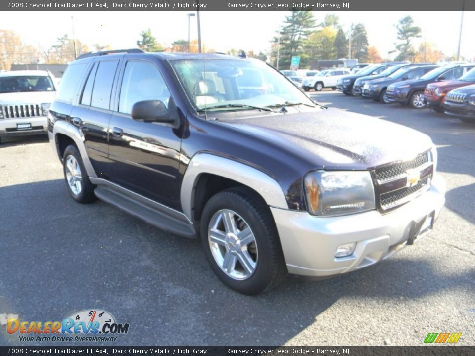 2008 Chevrolet TrailBlazer LT 4x4 Dark Cherry Metallic / Light Gray Photo #4