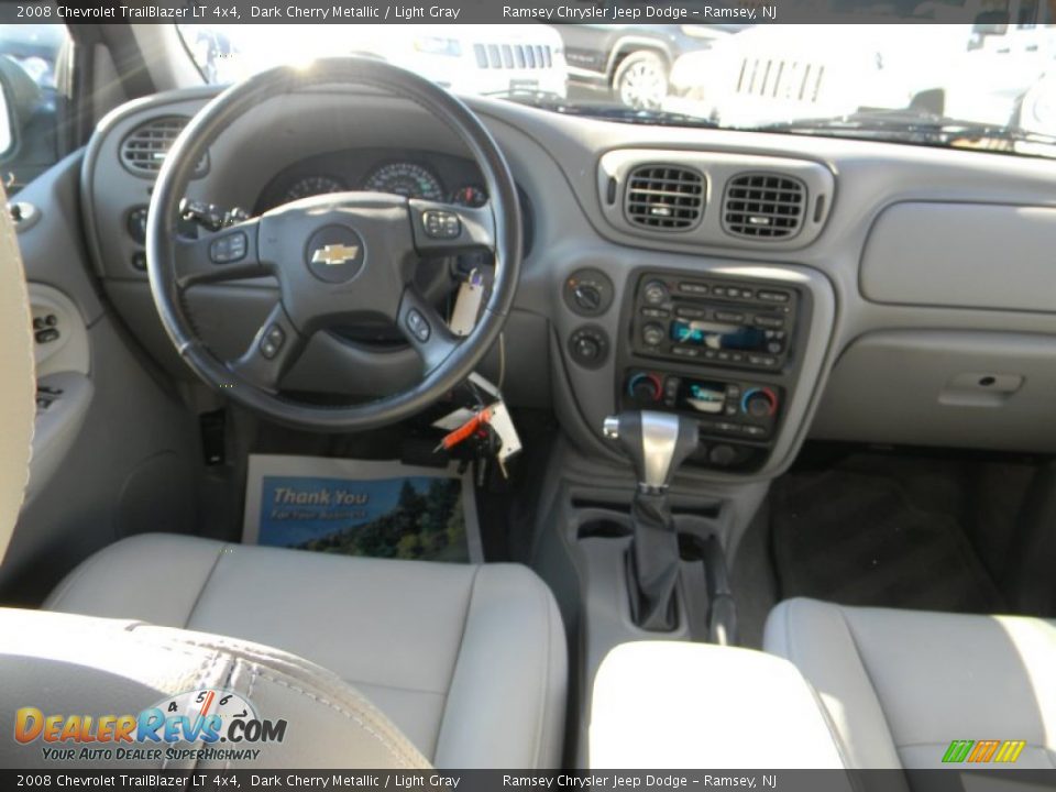 2008 Chevrolet TrailBlazer LT 4x4 Dark Cherry Metallic / Light Gray Photo #13