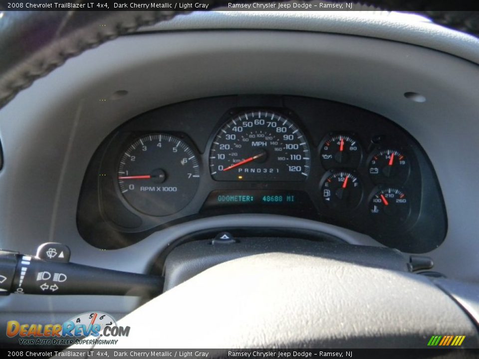 2008 Chevrolet TrailBlazer LT 4x4 Dark Cherry Metallic / Light Gray Photo #15