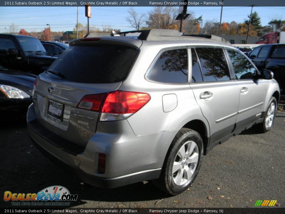 2011 Subaru Outback 2.5i Limited Wagon Graphite Gray Metallic / Off Black Photo #6