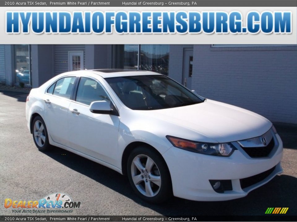 2010 Acura TSX Sedan Premium White Pearl / Parchment Photo #1