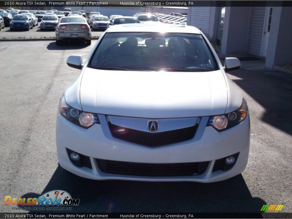 2010 Acura TSX Sedan Premium White Pearl / Parchment Photo #5