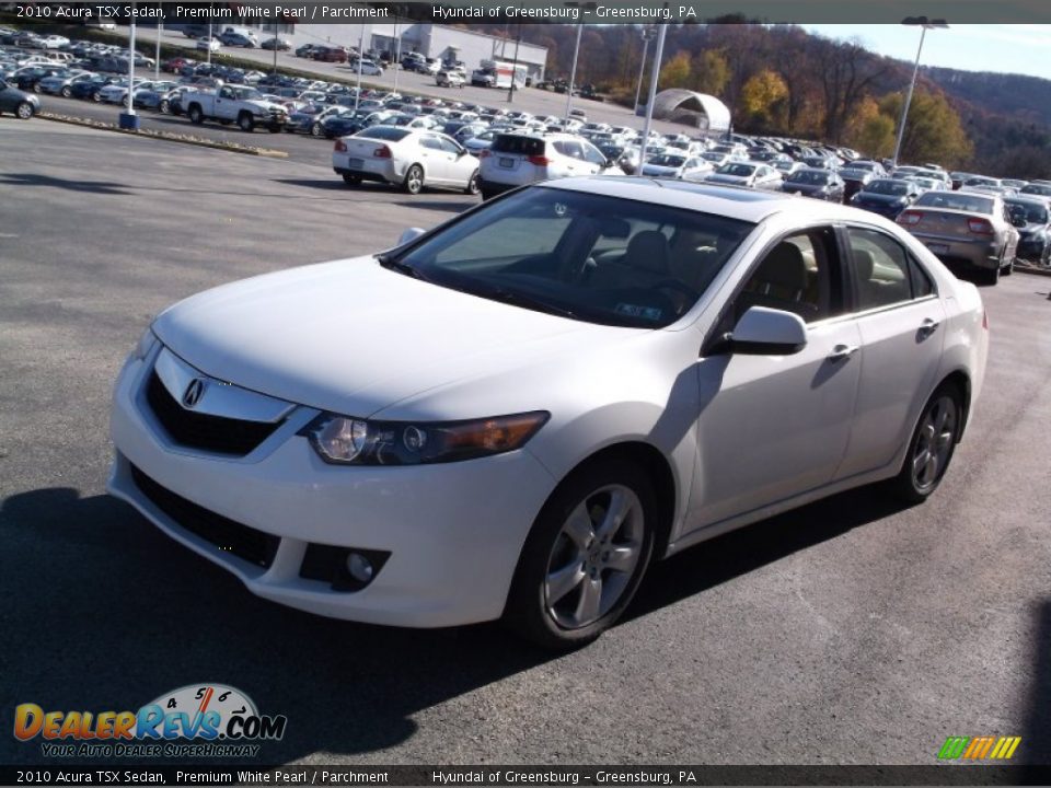 2010 Acura TSX Sedan Premium White Pearl / Parchment Photo #6