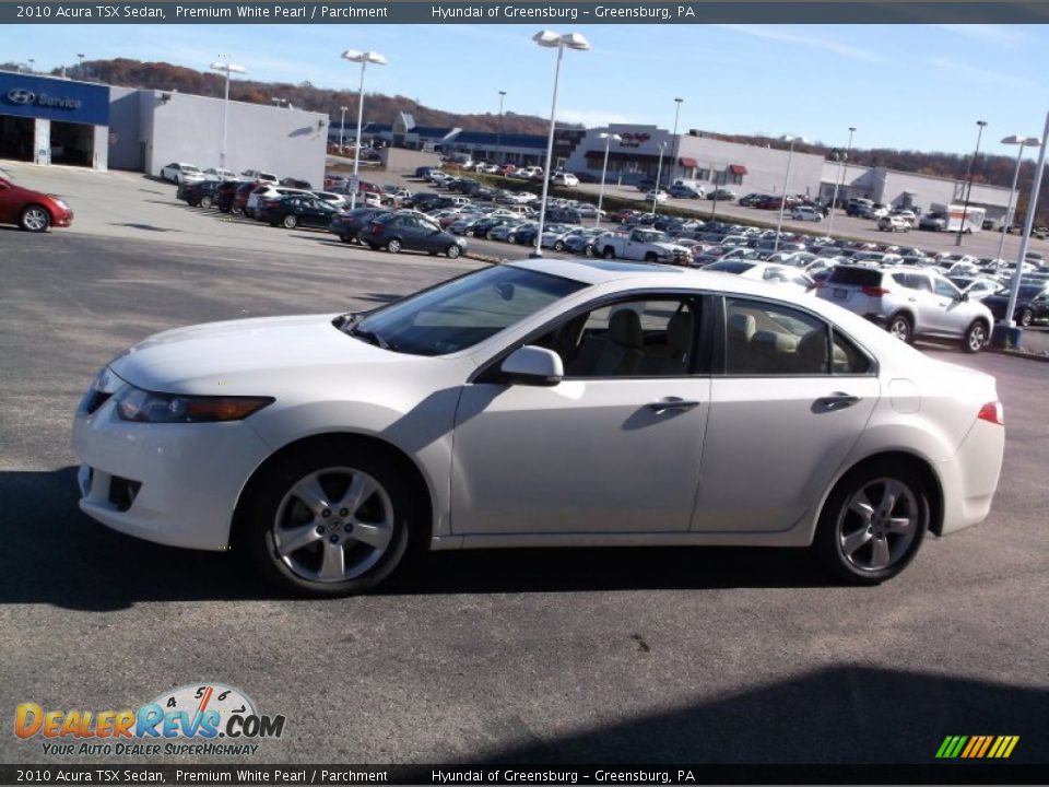 2010 Acura TSX Sedan Premium White Pearl / Parchment Photo #7
