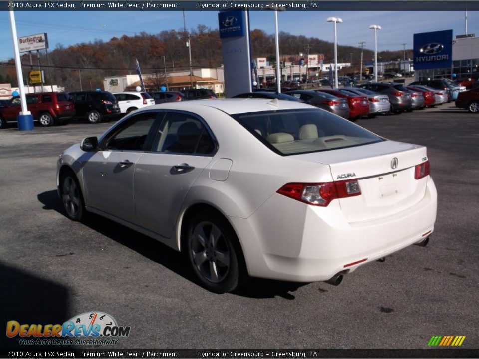 2010 Acura TSX Sedan Premium White Pearl / Parchment Photo #8