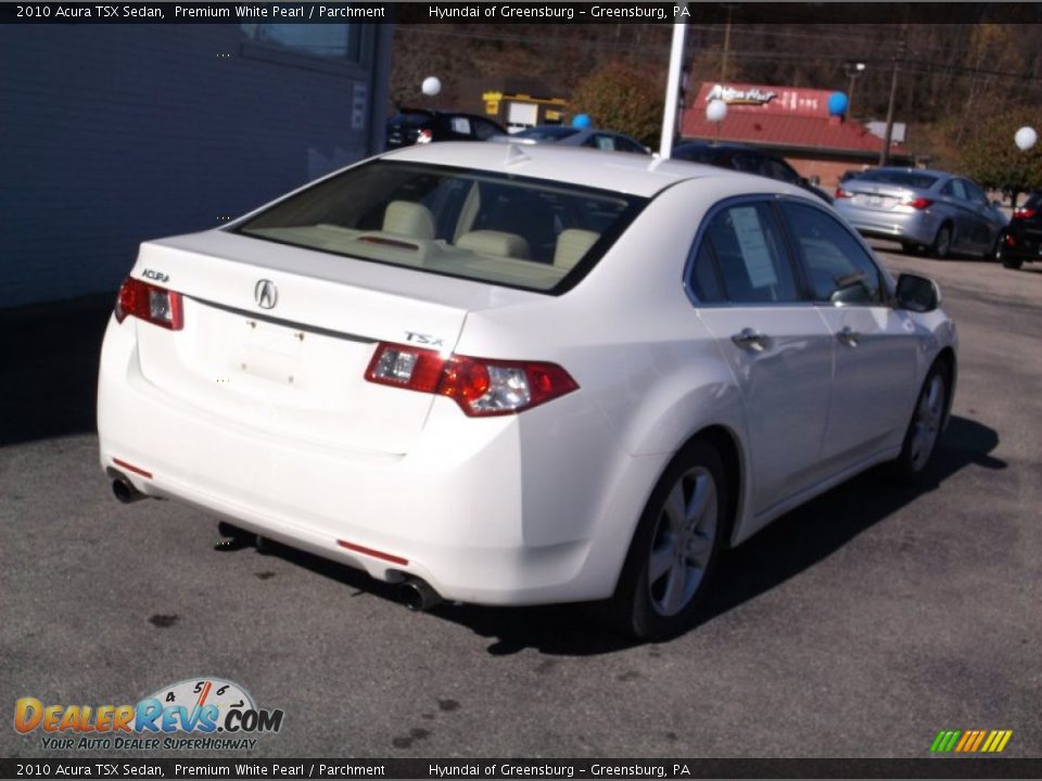 2010 Acura TSX Sedan Premium White Pearl / Parchment Photo #10