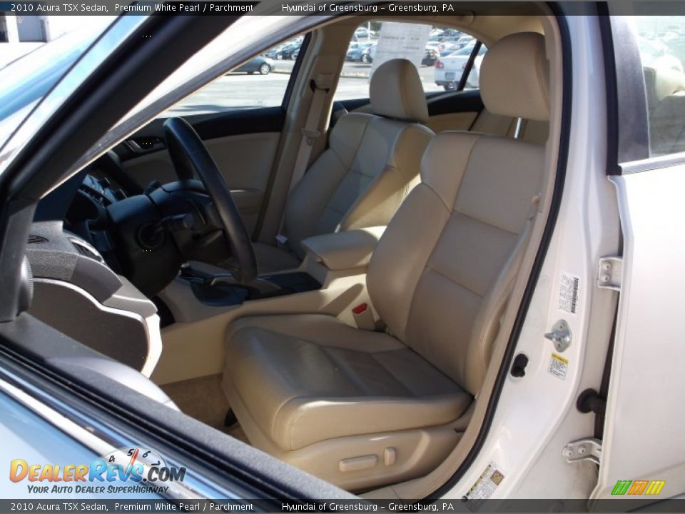 2010 Acura TSX Sedan Premium White Pearl / Parchment Photo #13