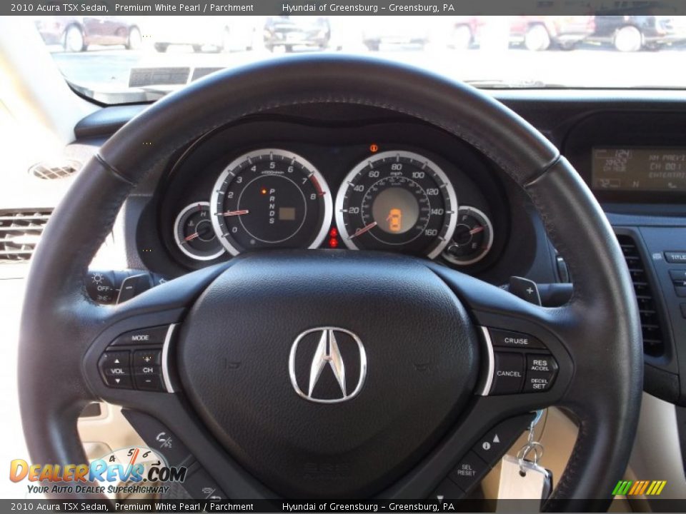 2010 Acura TSX Sedan Premium White Pearl / Parchment Photo #20