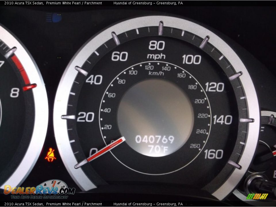 2010 Acura TSX Sedan Premium White Pearl / Parchment Photo #25