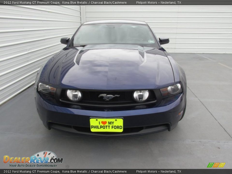 2012 Ford Mustang GT Premium Coupe Kona Blue Metallic / Charcoal Black/Cashmere Photo #5