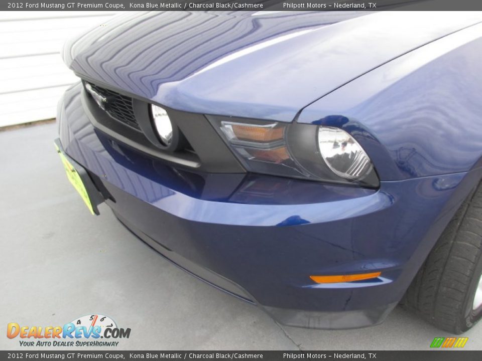2012 Ford Mustang GT Premium Coupe Kona Blue Metallic / Charcoal Black/Cashmere Photo #7