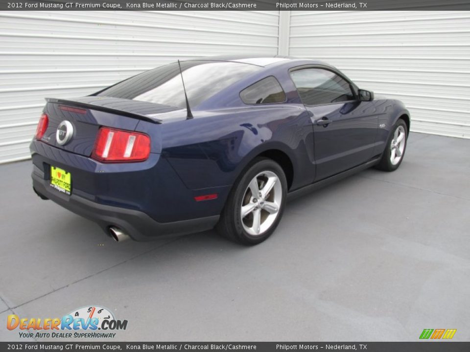 2012 Ford Mustang GT Premium Coupe Kona Blue Metallic / Charcoal Black/Cashmere Photo #9