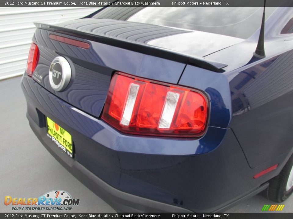 2012 Ford Mustang GT Premium Coupe Kona Blue Metallic / Charcoal Black/Cashmere Photo #12