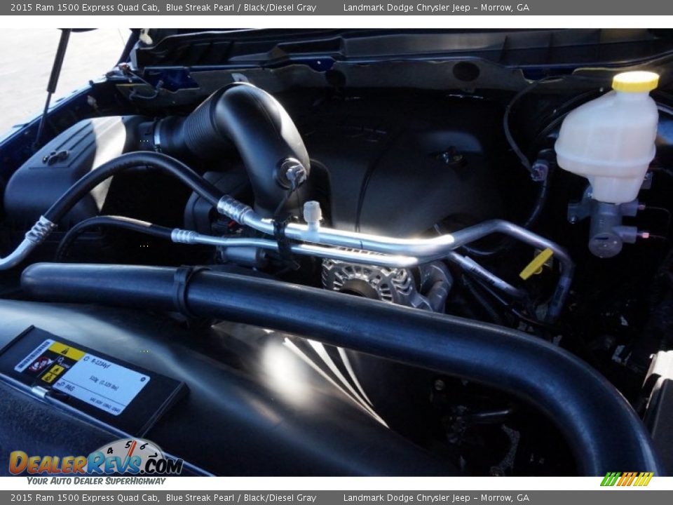 2015 Ram 1500 Express Quad Cab Blue Streak Pearl / Black/Diesel Gray Photo #9