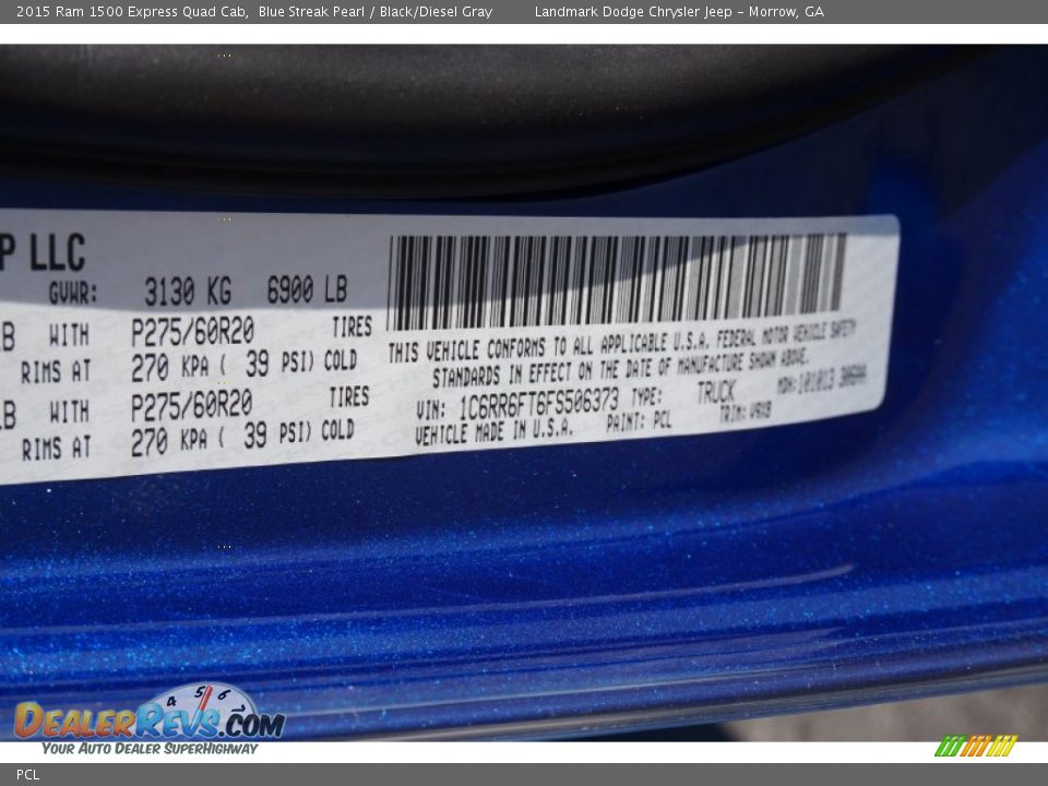 Ram Color Code PCL Blue Streak Pearl