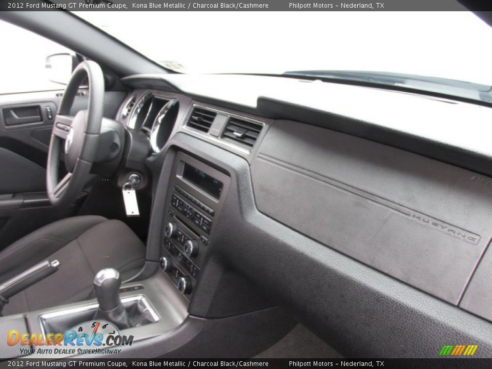 2012 Ford Mustang GT Premium Coupe Kona Blue Metallic / Charcoal Black/Cashmere Photo #23