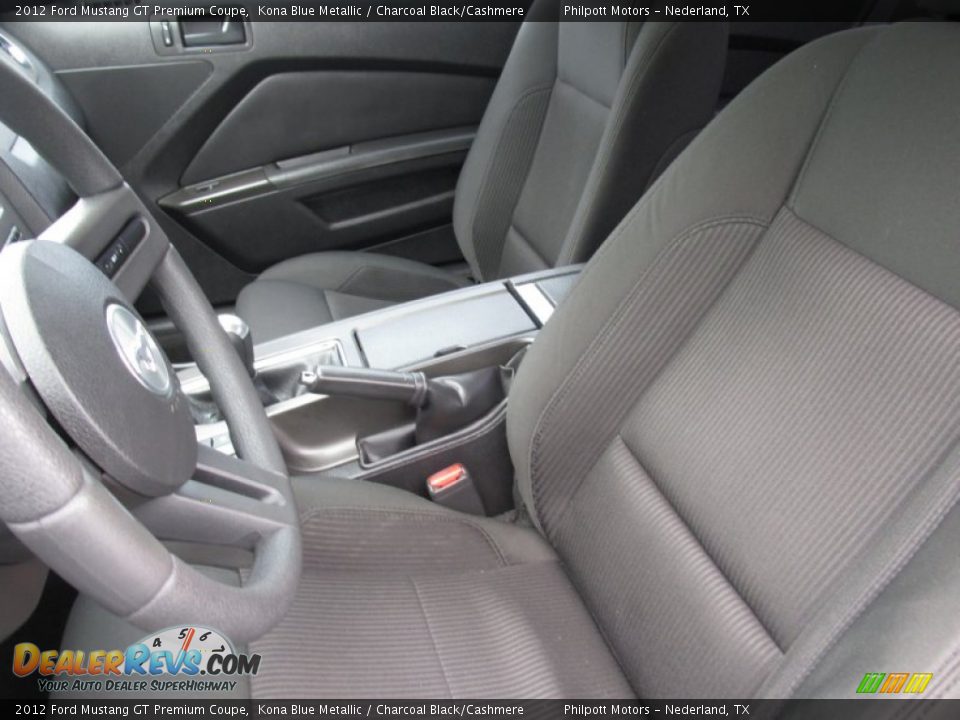 2012 Ford Mustang GT Premium Coupe Kona Blue Metallic / Charcoal Black/Cashmere Photo #30