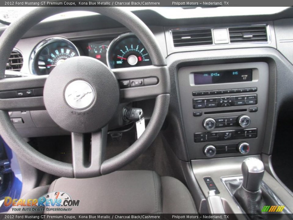 2012 Ford Mustang GT Premium Coupe Kona Blue Metallic / Charcoal Black/Cashmere Photo #32